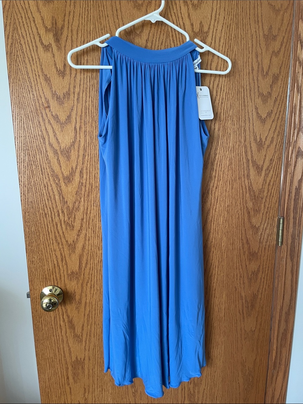 Helene Clarkson Blue Sleeveless Maxi Dress